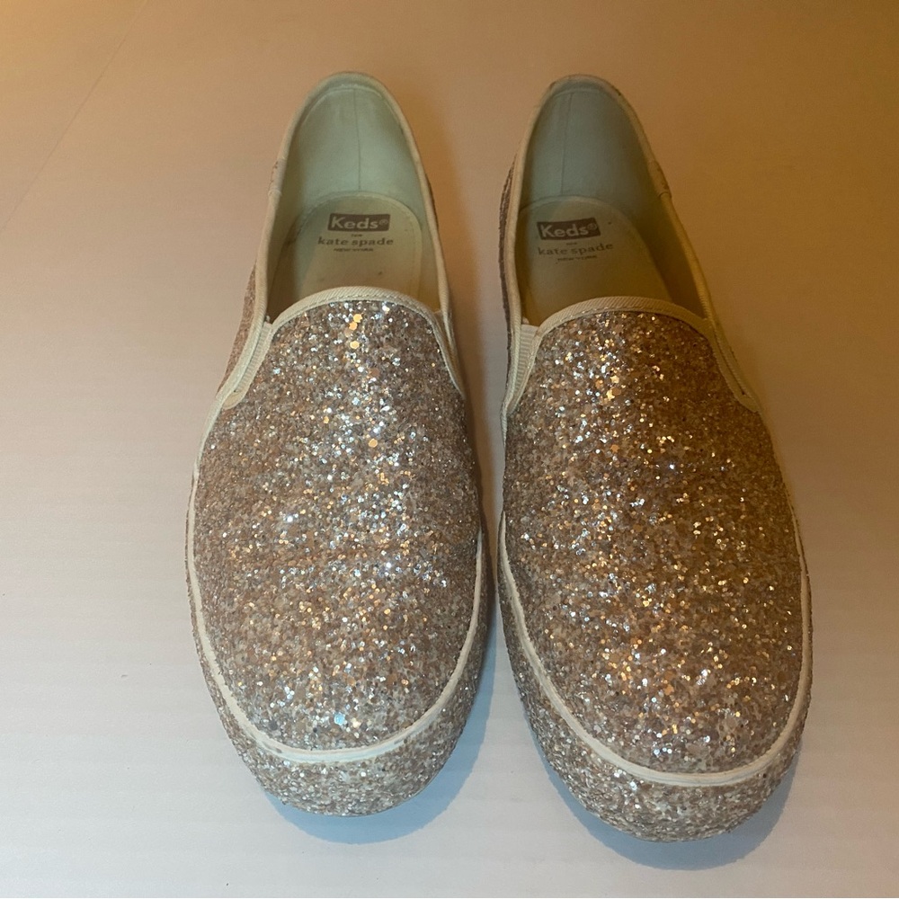 Kate Spade Glitter Slip-On Platform Sneaker size 11